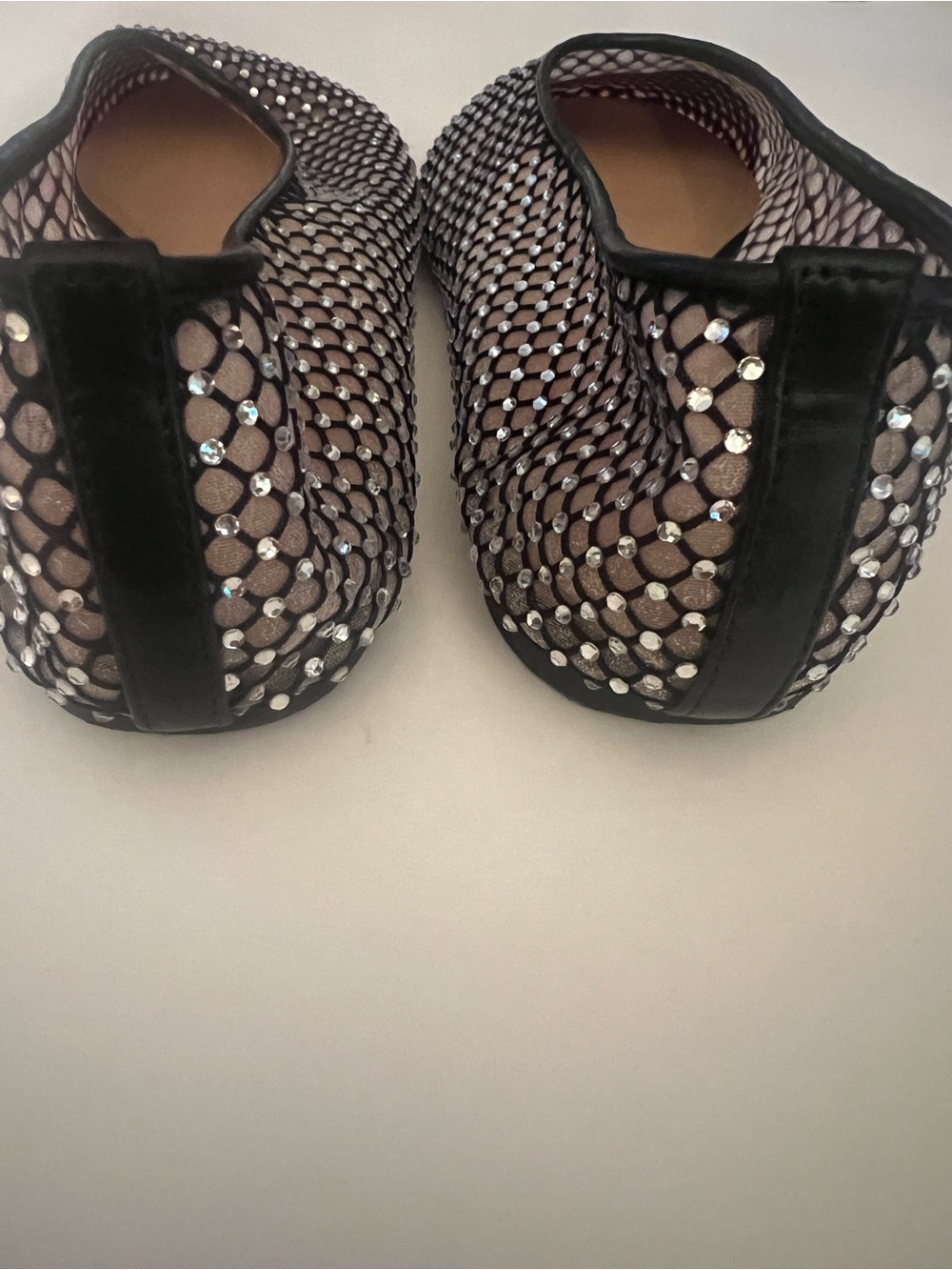 INC Black Mesh Ballet Flats Size 9.5 with Sparkles - Picture 4 of 9